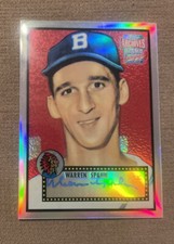 2001 TOPPS ARCHIVES RESERVE WARREN SPAHN ON CARD AUTO REFRACTOR