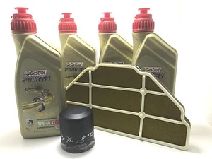 CASTROL POWER1 CUTTING KIT + OIL AIR FILTER KAWASAKI ZX6-R 600 Ninja 2000 - Picture 1 of 1