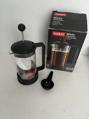 Bodum Brazil 3-Cup French Press Coffee Maker  . Black NEW in open box - Image 1 of 4