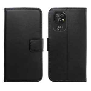 Flip Genuine Real Leather Case Phone Cover TPU Silicone Case For Doro Smartphone - Picture 1 of 30