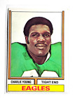 Vintage *1974 Topps Football * Charlie Young #449 * Eagles TE * Great Card