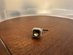 Tie Tack With Chain Volcano Rivoli Glass Vintage Tie Pin - Picture 1 of 2