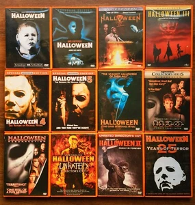 Horror DVD Lot - Halloween Michael Myers Complete (13 Disc) Orange DVD CASES HTF - Picture 1 of 19