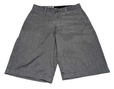 Volcom Men's Shorts Size 28 Gray  Flat Front Chino Golf Short Pockets  - Image 1 of 4