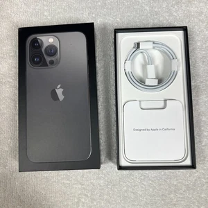 Apple iPhone Box 13 Pro  Graphite 256GB A2483 Empty Retail Box with Cord - Photo 1 sur 4