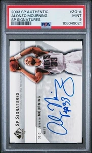 2003 SP Authentic Alonso Mourning SP Signatures PSA 9 - Picture 1 of 1