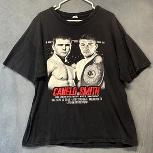 Vintage Canelo Alvarez vs Liam Smith 2016 Boxing Tee 2XL Alstyle Double Sided - Picture 1 of 9
