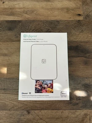 Lifeprint Portable 3"x4.5" Photo and Video Printer for iPhone (White) - New - Image 1 of 4