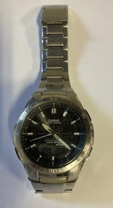CASIO WAVE CEPTOR WVA-M640 TOUGH SOLAR ANA-DIG MEN'S WATCH WORLD TIME  5 ALARMS - Picture 1 of 4