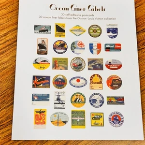 LOUIS VUITTON “An Art Of Travel” Ocean Liner Sticker Labels Postcard -you choose - Picture 1 of 5