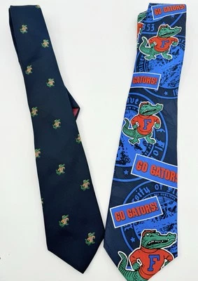 Dos corbatas vintage University of Florida Gators años 90 seda RM pintail deportiva Foto 1 de 4