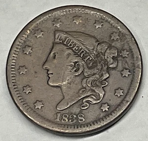 1838 testa di liberty grande centesimo - Foto 1 di 2
