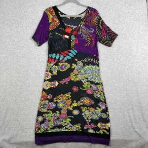 Vestido Aller Simplement Línea A Mujer Talla L Boho Festival Artístico Maximalista Funky - Imagen 1 de 12