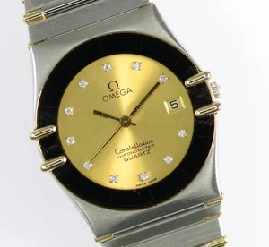 Omega Uhr Constellation Chronometer Quartz 1431 Diamond Dial 32mm Damen - Picture 1 of 11