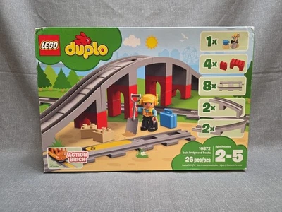 NOVO EM FOLHA! LEGO DUPLO 10872 PONTE DE TREM E TRILHOS / TIJOLO DE AÇÃO INCLUÍDO - Imagem 1 de 4