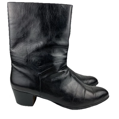 Sz 13 M Mens 70s Pierre Cardin Ankle Short Boots Black Disco Super Fly - Image 1 of 4