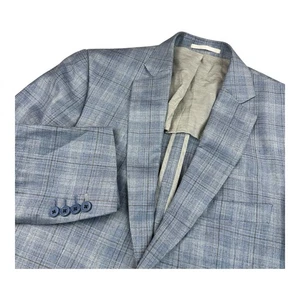 Loro Piana blau kariert Sommer weicher Blazer Italy Wolle Seide Leinen 42R - 2025 - Bild 1 von 20