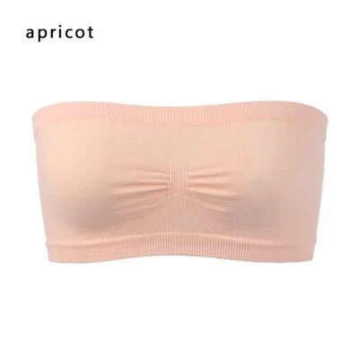 Fashion Wrapped High Elastic Sports Bra Tube Tops Seamless Wrap Chest Strapless - Image 1 of 4