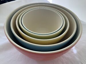 Crate & Barrel five nested brightly colored (extremely rare) bowls