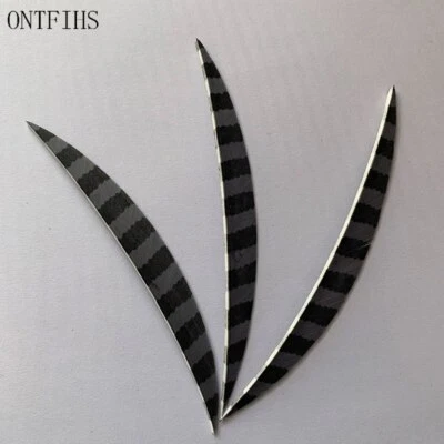 50Pcs 5 Inch Archery Arrow Feather Fletching Striped Banana - Image 1 of 4