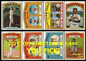 2021 TOPPS HERITAGE #201-400 COMPLETE YOUR SET $2 or 2 Card Minimum YOU PICK! - Picture 1 of 2