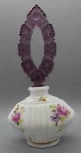 Fenton Charleton Collection handbemalter Parfum Flakon mit lila Endstück Stopfen - Bild 1 von 6