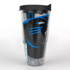 Carolina Panthers Tervis 24 Unzen Kolossaler Becher mit Deckel Doppelwandig Isoliert Neu - Bild 1 von 8