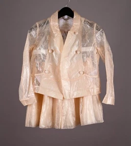 Burberry Children Kids Pink Lace Double Breasted Jacket Skirt Set 10 Yrs - Picture 1 of 7