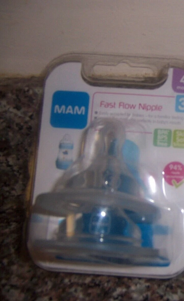 Mam 4+ meses flujo rápido piel suave biberón pezones nuevo bañera verde Foto 1 de 1