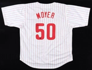 Jamie Moyer Signed Philadelphia Phillies Pinstriped Jersey (Playball Ink Holo) - Picture 1 of 6