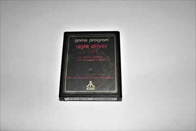 NIGHT DRIVER (Atari 2600 VCS) 1980 VIDEO GAME Cleaned Tested 5200 7800 - Image 1 of 2
