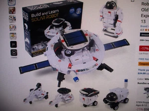 STEM Toys for Kids Ages 8-12, Solar Robot Science Kits 120Pcs - New Factory Seal - Picture 1 of 8