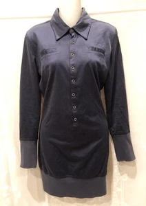 DIESEL Navy Long Sleeve Polo Mini Dress S $200 - Picture 1 of 5