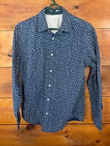 Camisa de vestir Selected Homme calce ajustado con botones talla 15,75 azul medio manga larga - Imagen 1 de 6