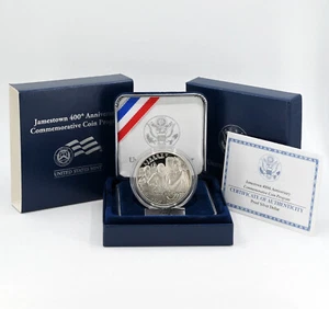 US 2007 Jamestown 400th Anniversary $1 Silver Commemorative Proof Mint Packaging - Picture 1 of 4