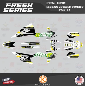 Graphics Kit for KTM 150EXC 250EXC 300EXC 2020 2021 2022 2023 Fresh - YELLOW - Picture 1 of 6
