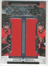 2017-18 SPx Double XL Duos Materials #XDWB Colin White Logan Brown Jersey /199