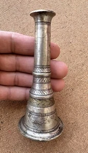 Antique Old Rare Brass Hand Carving Tribal Smoking Hookah Chillam Cigar Pipe - Picture 1 of 9