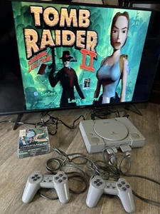 Sony PlayStation (PS1) SCPH-1001 Console  2 Controller 5 Games - Picture 1 of 8