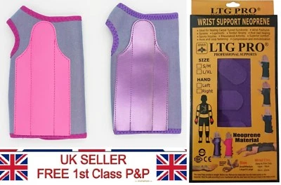 LTG PRO Glitter Neoprene Wrist Support Brace Splint Carpal Tunnel Sprain Strain - Image 1 of 4