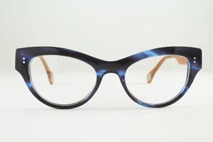 Rare Authentic Anne et Valentin OCTET 1312 47mm Blue Marble Brown Glasses France - Picture 1 of 6