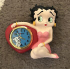 Vintage Betty Boop Clock Figurine 1995 KFS Japan Movt Fantasma dog heart *WORKS