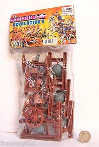 USA AMERICAN REVOLUTION 8 Pc. w/ Cannons Wheels Playset WAR Diorama 98567 NEW - Picture 1 of 2