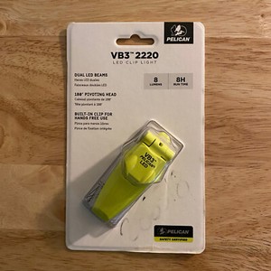 Pelican VB3 2220 LED Flashlight Yellow 180 Degrees Pivoting Head
