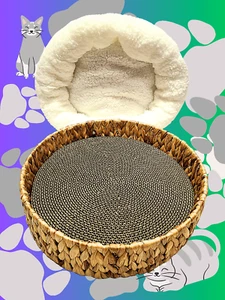 Juego de 3 camas suaves para gatos con almohadillas antiarañazos. - Imagen 1 de 11