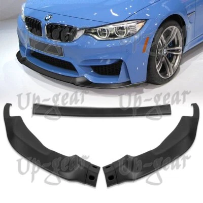 Kit de alerón de parachoques delantero negro estilo GT 2015-2019 BMW F80 F82 F83 M3 M4 Foto 1 de 4