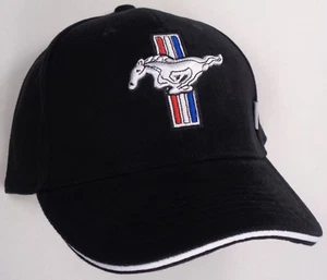 Hat Cap Licensed Ford Mustang Pony GT Black HR 197  - Picture 1 of 1