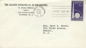 853 3c NY WORLD'S FAIR - Alliance Insurance Co. di Philadelphia - Foto 1 di 1