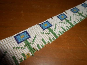 Vintage 1960s 1970s First Nation New Mexico Old Pawn Beaded Choker Hat Band - Picture 1 of 2