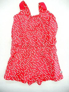 Toddler/Girls Art & Eden 4-Way-Stretch Red & White Romper Sizes 2, 5, & 6 - Picture 1 of 4